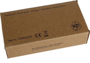 Logotrade promotional item image of: Powerbank 2200 mAh with USB port in a box, Orange