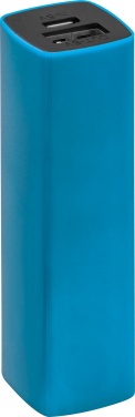 Logo trade business gift photo of: Powerbank 2200 mAh with USB port in a box, Blue