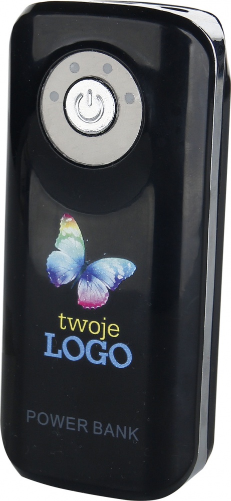 Logo trade promotional merchandise photo of: Powerbank 4000 mAh with USB port in a box, Black