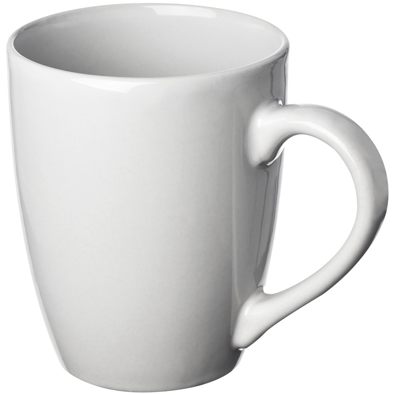 Logo trade business gifts image of: Elegant ceramic mug, white