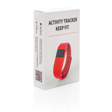 Logotrade promotional gift image of: Activity tracker Keep fit, red