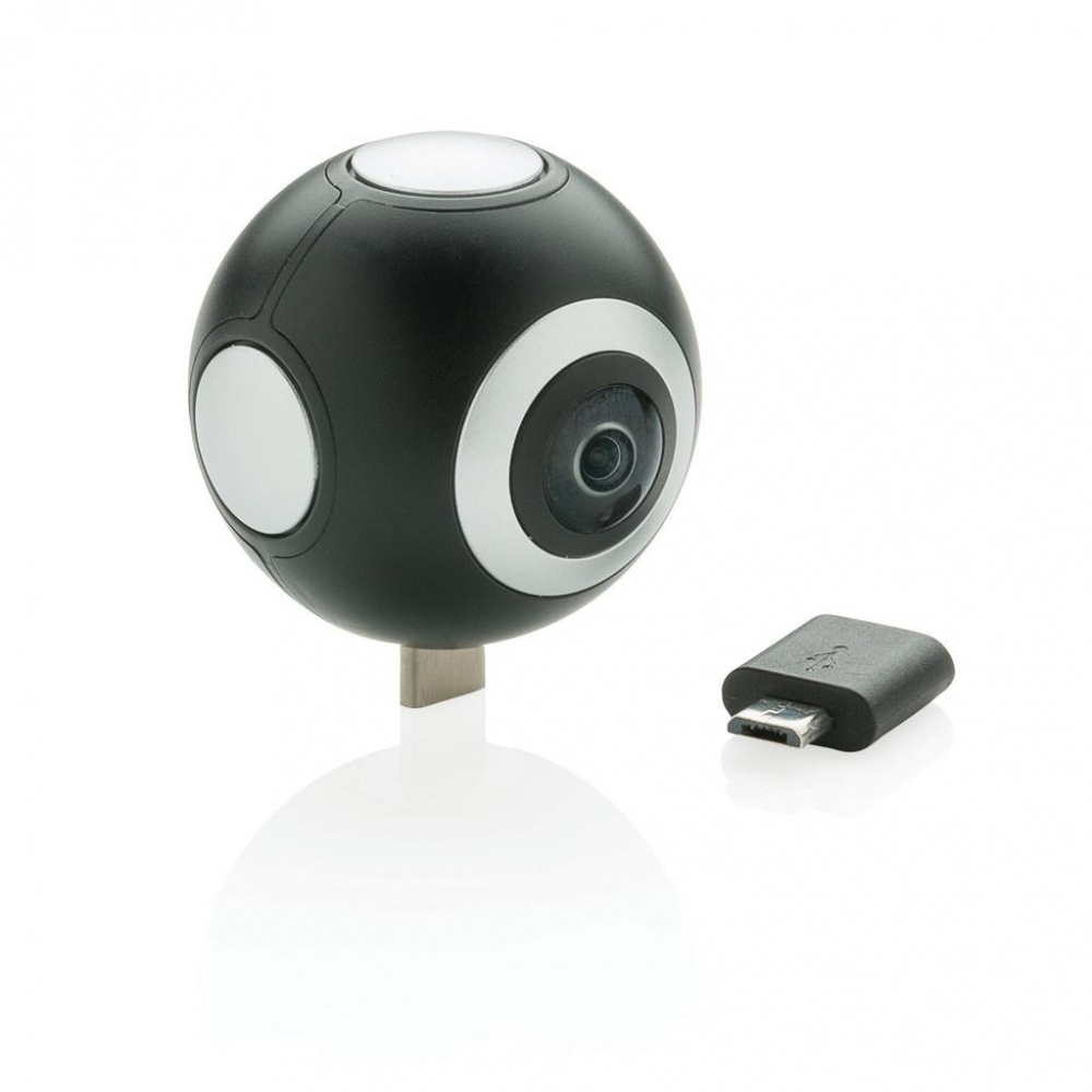 Logo trade promotional item photo of: Dual lens 360° photo and video camera