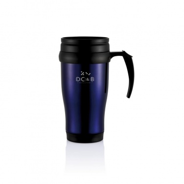 Logo trade promotional merchandise picture of: Stainless steel mug, purple blue