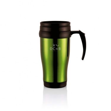 Logo trade promotional merchandise photo of: Stainless steel mug, green