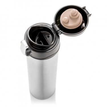 Logotrade promotional merchandise photo of: Easy lock vacuum flask, silver/black
