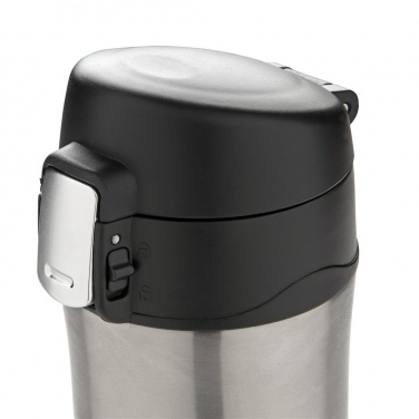 Logotrade advertising product image of: Easy lock vacuum flask, silver/black