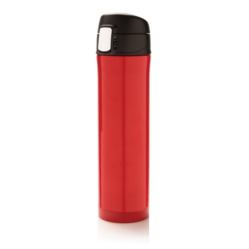 Logotrade advertising product picture of: Easy lock vacuum flask, red/black