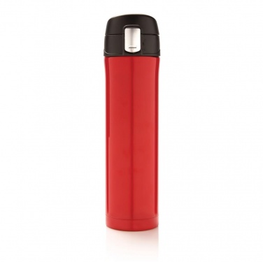 Logo trade promotional merchandise image of: Easy lock vacuum flask, red/black