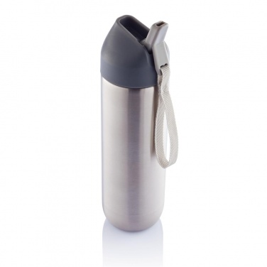 Logotrade promotional giveaway image of: Neva water bottle metal 500ml, grey/grey