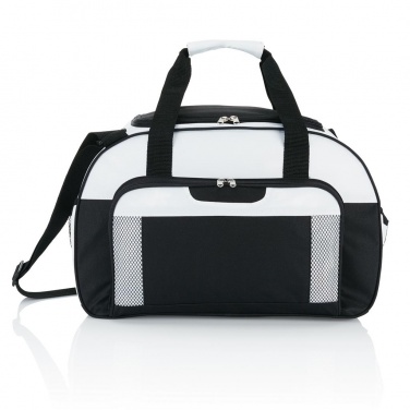 Logo trade promotional item photo of: Supreme weekend bag, white/black