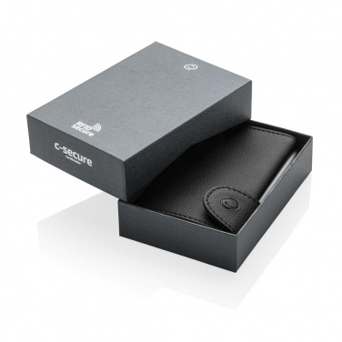 Logotrade promotional merchandise photo of: C-Secure RFID card holder & wallet, black