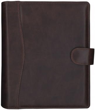 Logo trade promotional item photo of: Calendar Time-Master Maxi artificial leather brown