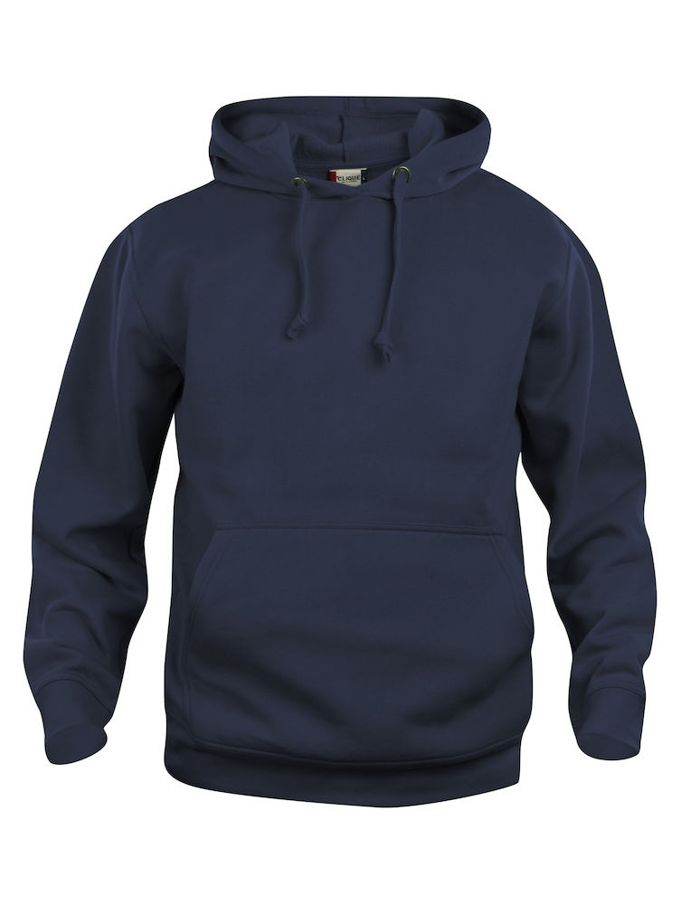 Logo trade promotional merchandise picture of: Trendy basic hoody, navy blue