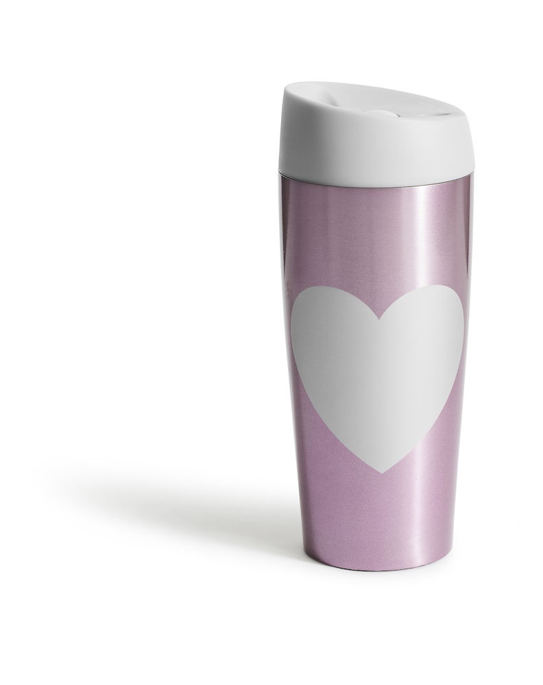 Logotrade corporate gifts photo of: Car mug with lockable pressure function 400 ml heart, pink