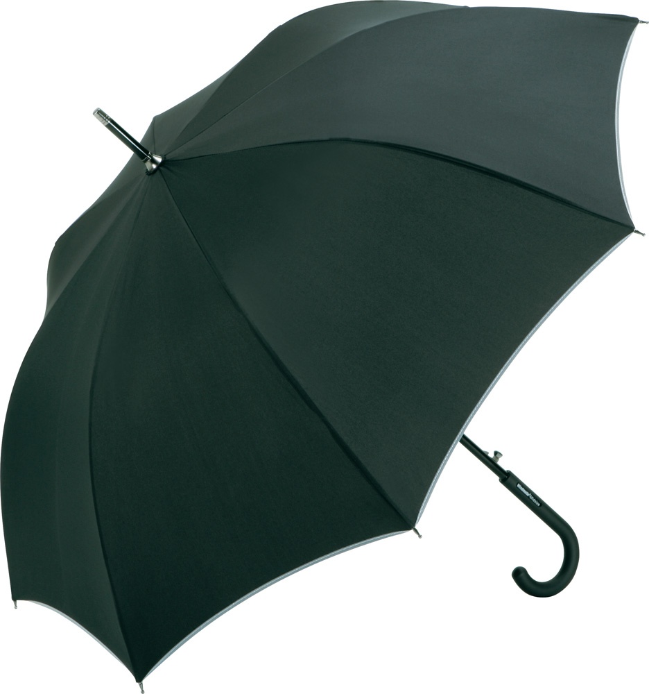 Logo trade promotional giveaways image of: AC alu midsize umbrella Windmatic, nlack