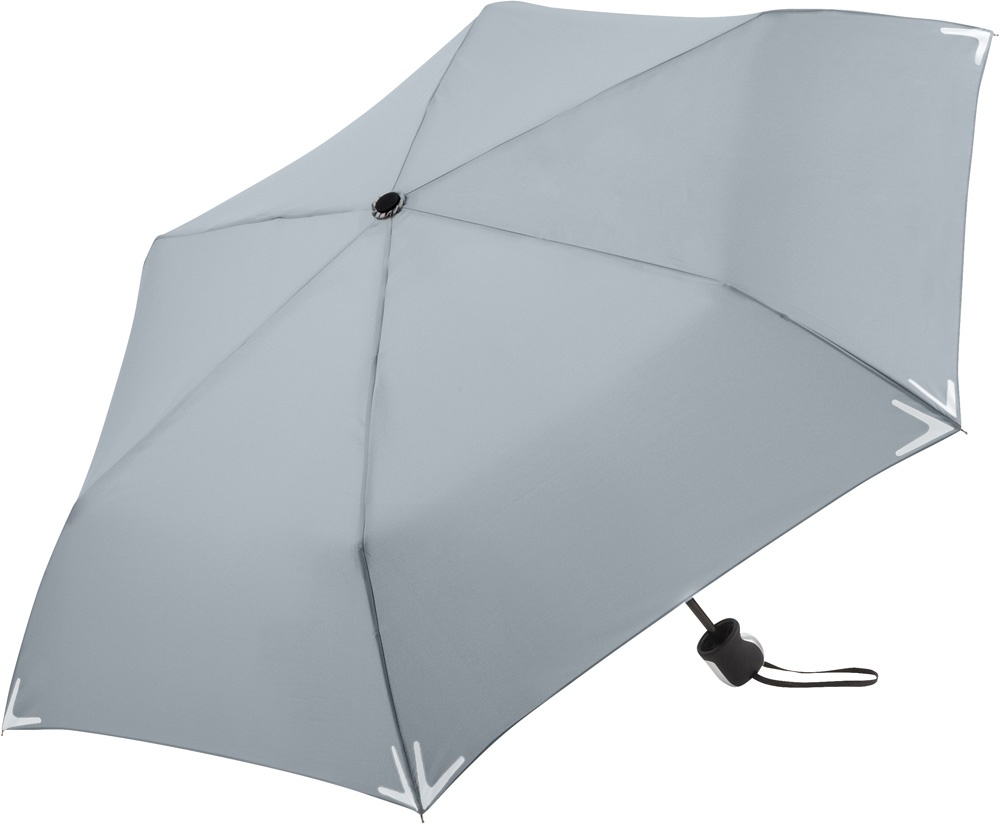 Logo trade promotional giveaways image of: Mini umbrella Safebrella® 5071, Grey