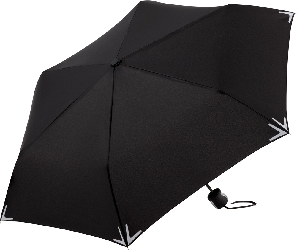 Logo trade promotional merchandise photo of: Mini umbrella Safebrella® 5071, Black