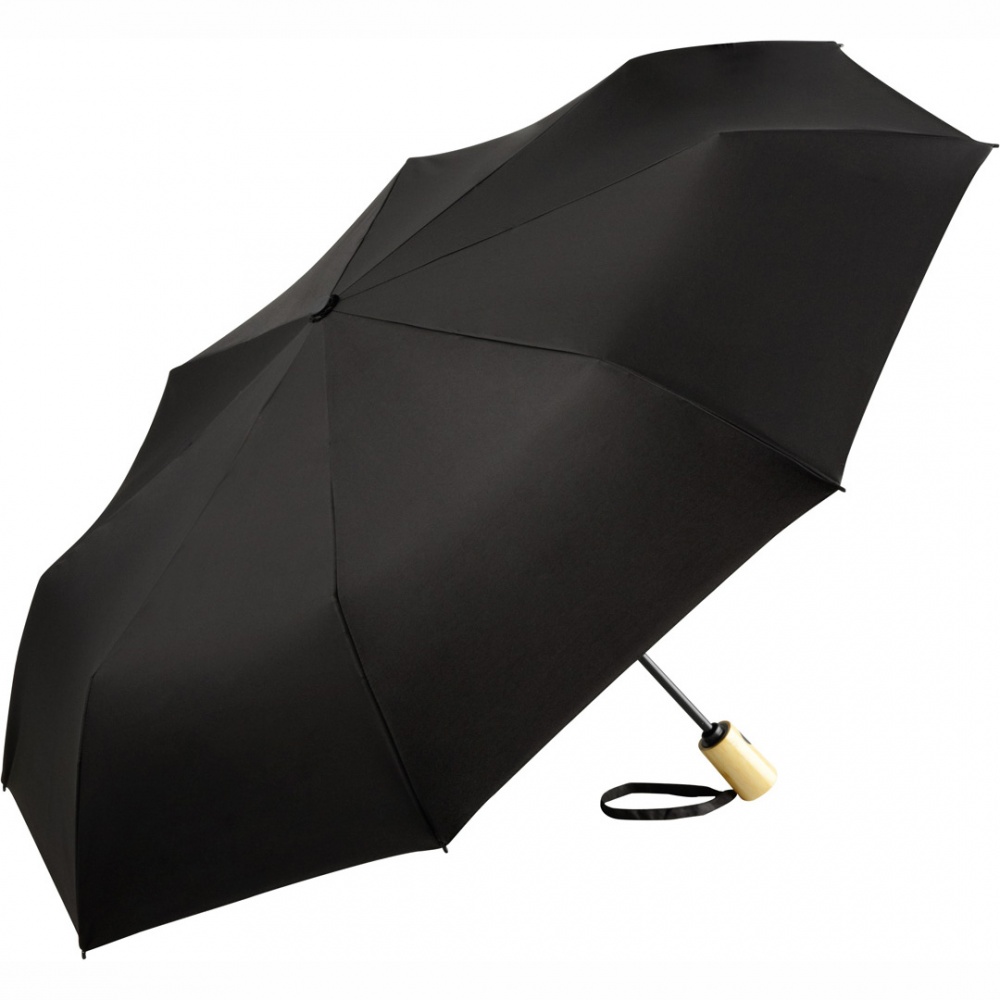 Logotrade promotional gift picture of: AOC mini umbrella ÖkoBrella 5429, Black