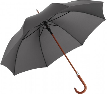 Logo trade promotional gifts image of: AC woodshaft golf umbrella FARE®-Collection, Grey