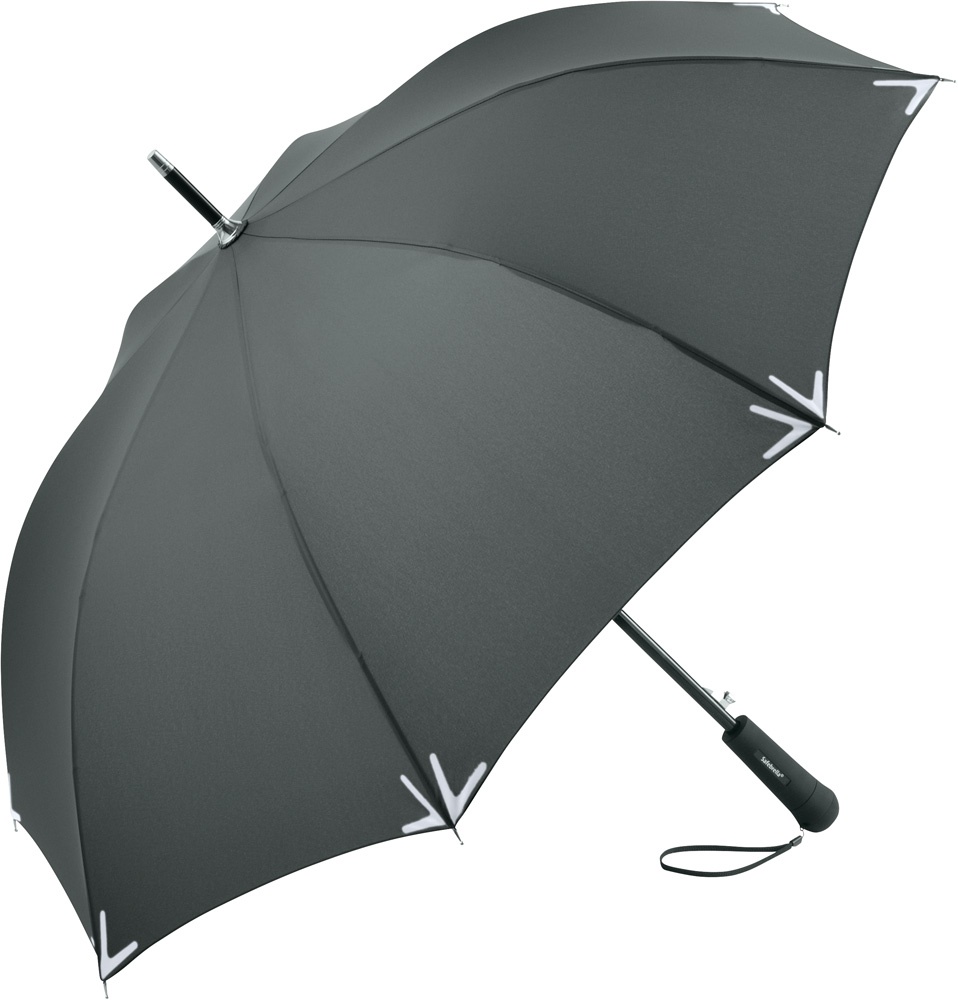 Logotrade promotional gift image of: AC regular umbrella Safebrella® LED, grey