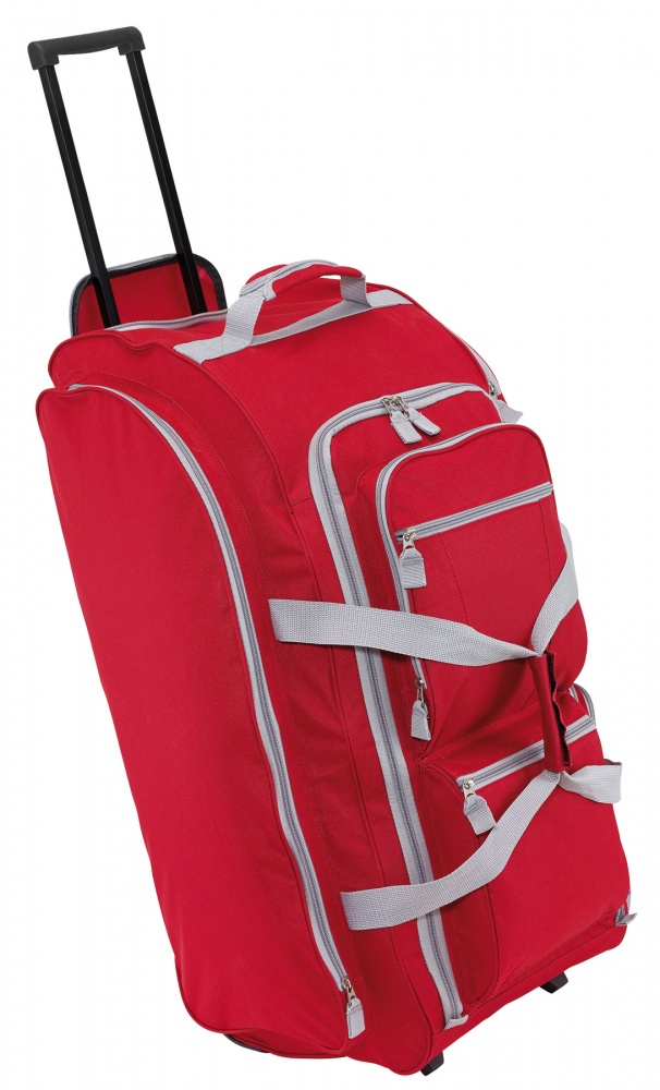 Logo trade promotional merchandise picture of: Trolley-travelbag,"9P" 600D, red