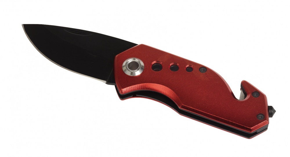 Logotrade corporate gift picture of: Emergency knife, Distress, red