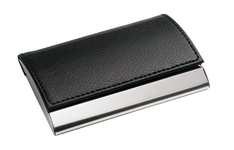 Logotrade promotional gift picture of: Business card holder HORIT, black