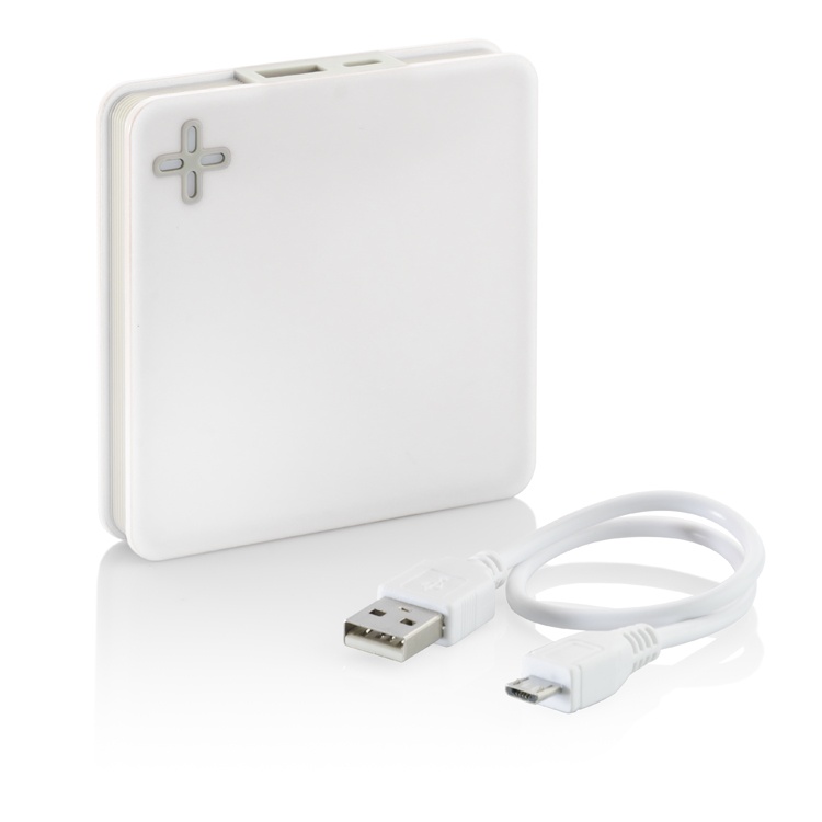 Logotrade promotional merchandise picture of: Power bank MAIS 5200 mAh, White