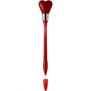Logotrade advertising products photo of: Ball pen "heart", Red