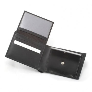 Logo trade promotional gifts picture of: Mauro Conti leather wallet, black