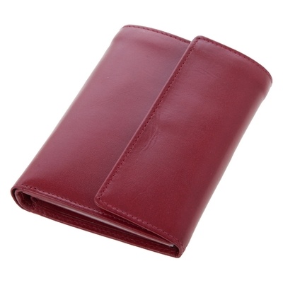 Logo trade corporate gift photo of: Mauro Conti leather wallet for women, red