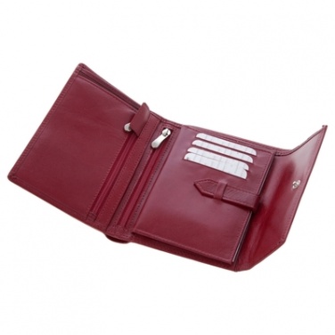 Logo trade business gift photo of: Mauro Conti leather wallet for women, red