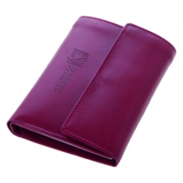 Logo trade promotional giveaways picture of: Mauro Conti leather wallet for women, red