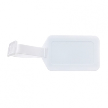 Logo trade advertising products image of: Luggage tag, White