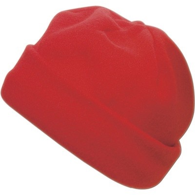 Logo trade promotional giveaway photo of: Fleece hat, Red