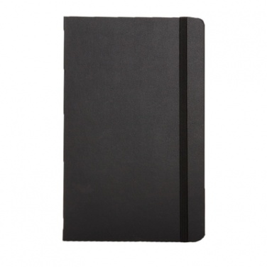 Logo trade business gifts image of: Moleskine large notebook, lined pages, hard cover, black