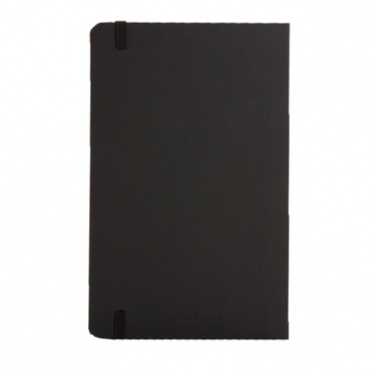 Logo trade promotional products image of: Moleskine large notebook, lined pages, hard cover, black