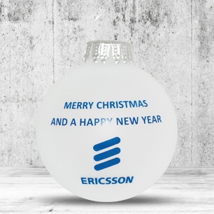 Logotrade business gift image of: Christmas ball with 1 color logo, 8 cm