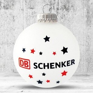 Logo trade advertising products image of: Christmas ball with 4-5 color logo 8 cm