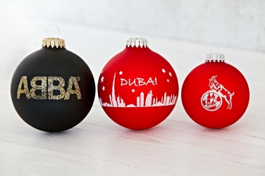 Logo trade promotional products picture of: Christmas ball with 4-5 color logo 8 cm