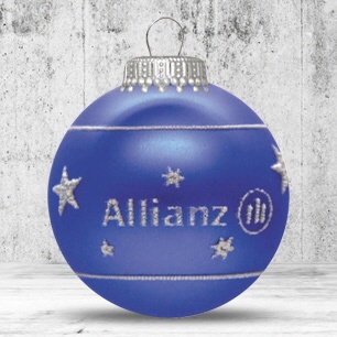 Logo trade promotional gift photo of: Christmas ball with 4-5 color logo 8 cm
