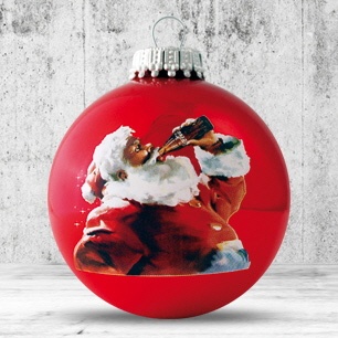 Logotrade promotional giveaway image of: Christmas ball with 4-5 color logo 8 cm