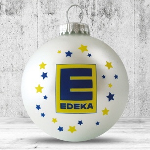 Logo trade promotional gift photo of: Christmas ball with 4-5 color logo 8 cm