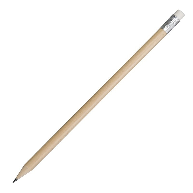 Logo trade promotional products picture of: Wooden pencil, ecru natural