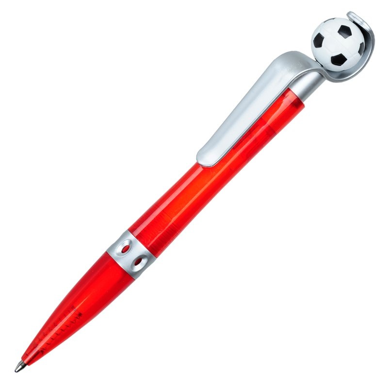Logotrade promotional merchandise picture of: Kick ballpen for Fans, red