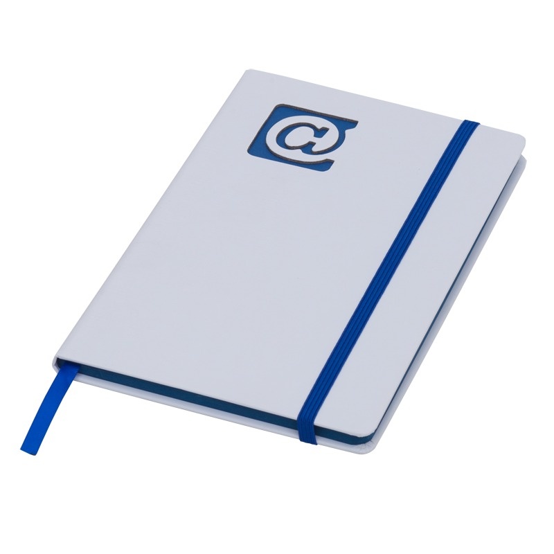 Logo trade promotional giveaways image of: Plain notepad, @ 130x210/80p, blue/white