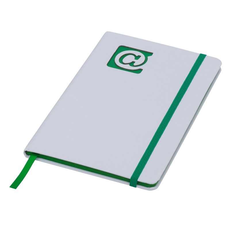 Logotrade promotional gift image of: Plain notepad, @ 130x210/80p, green/white