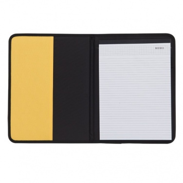Logotrade business gift image of: Ortona A4 folder, yellow/black