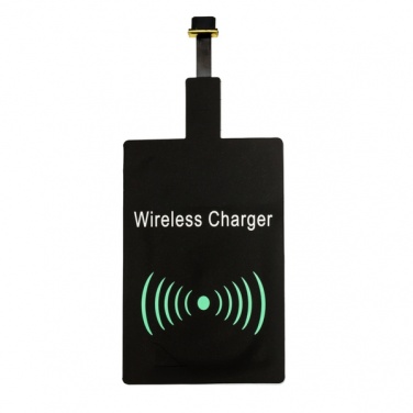 Logo trade corporate gifts picture of: Charge Ready Wireless charging adapter, black 