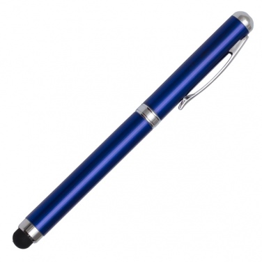 Logotrade promotional giveaway image of: Supreme ballpen with laser pointer - 4 in 1, blue